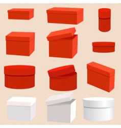 Set of empty boxes vector image