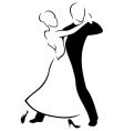 Couple dancing a waltz vector image