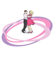 Dancers on the dancefloor vector image