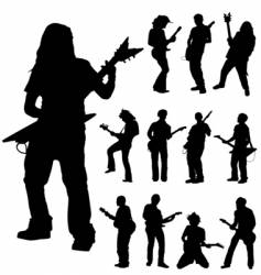 Guitar players vector image