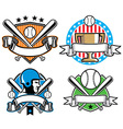 Baseball emblem set vector image