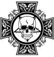Skull and cross vector image