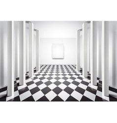 Hall with columns vector image