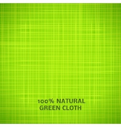 Green cloth texture background vector image