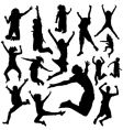 Jumping people vector image