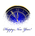 New year snow clock vector image