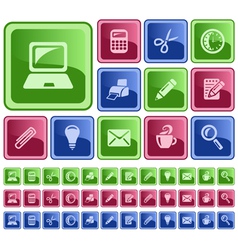 Office buttons vector image