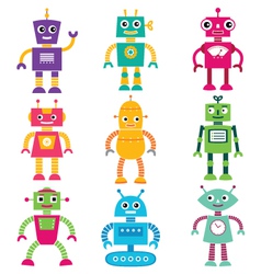 Robots set vector image