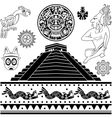 Set of ancient American ornaments vector image