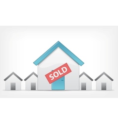 Sold Home vector image