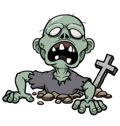 Cartoon zombie vector image