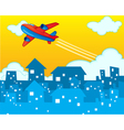 Plane taking off vector image