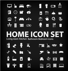 Living room bedroom kitchen bathroom equipmen vector image