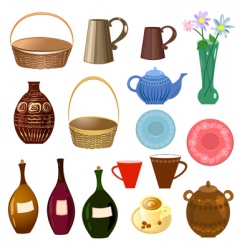 Set of kitchen utensils vector image