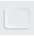 Modern white plastic tray vector image