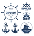 Nautical labels vector image