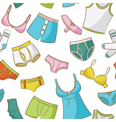 Female And Male Underwear Doodle Seamless Pattern Female And Male Underwear Doodle Seamless Pattern vector image