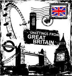 Greetings from great britain vector image