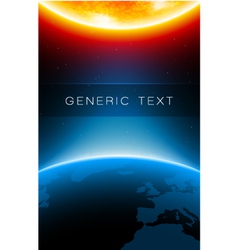 Earth and Sun vector image