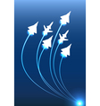 Flying jets group vector image