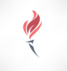 Torch icon Logo design vector image