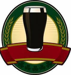 Black beer irish label vector image