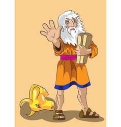 Moses and Precept stones vector image