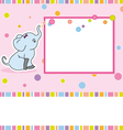Card elephant vector image