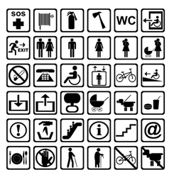 International service signs All objects are vector image