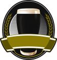 Black beer label vector image
