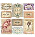 Vintage labels set vector image
