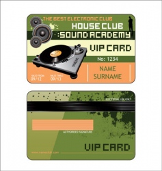 Vip house club card vector image