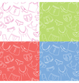 Female And Male Underwear Doodle Seamless Patterns vector image