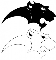 Tiger silhouette vector image
