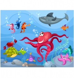 Sea life vector image