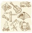 Camping icon set vector image