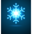 Blue snowflake vector image