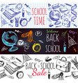 Back to school banner set vector image