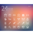 Pet care outline icons set vector image