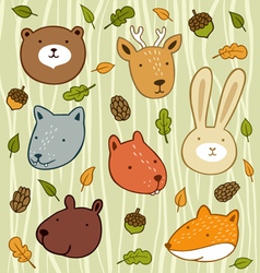 Forest animals vector image