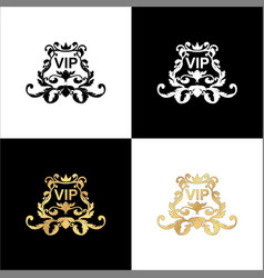 Elegant rococo ornament in victorian style it is vector image