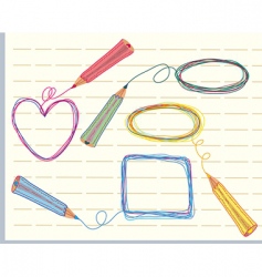 Frames and pencils vector image