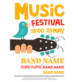 Acoustic music festival poster vector image