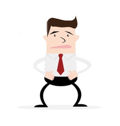 Businees man stomach ache vector image