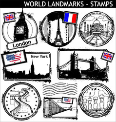 World landmarks vector image