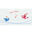 Birds with snowflakes vector image