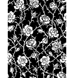 Black roses seamless pattern vector image