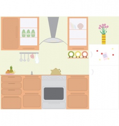 Gas hob kitchen vector image