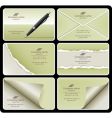 Business card set vector image