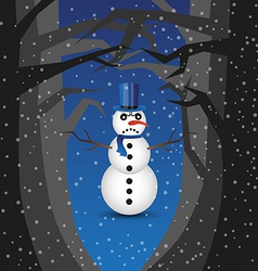 Bad snowman vector image
